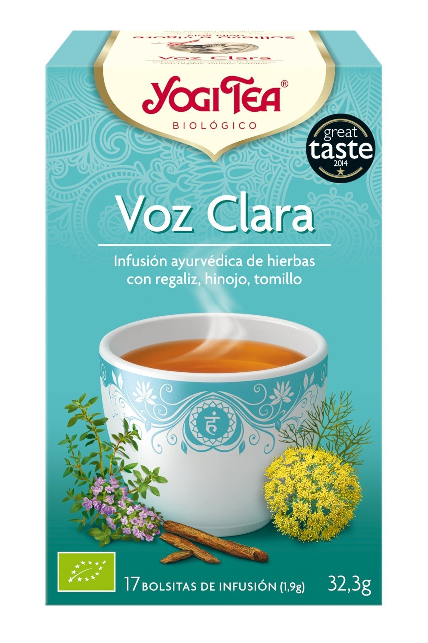 VOZ CLARA INFUSION YOGI TEA 17 BOLSITAS
