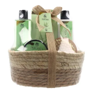 CESTA MIMBRE Y ALOE VERA