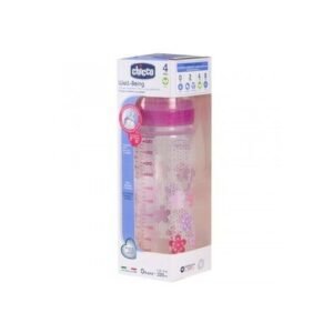 BIBERÓN CHICCO 4M+ BOCA ANCHA ROSA